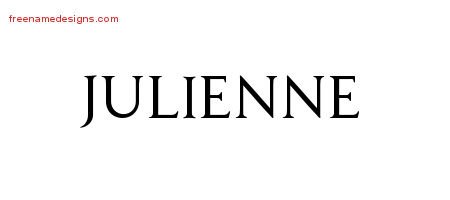Julienne Regal Victorian Name Tattoo Designs