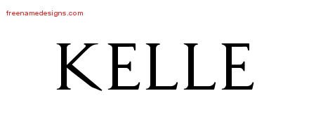 Kelle Regal Victorian Name Tattoo Designs