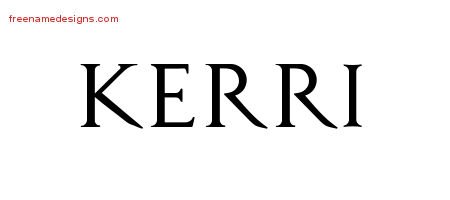 Kerri Regal Victorian Name Tattoo Designs