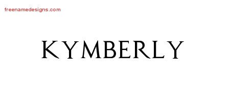 Kymberly Regal Victorian Name Tattoo Designs