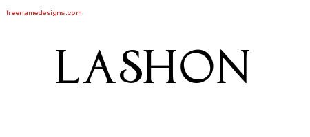 Lashon Regal Victorian Name Tattoo Designs