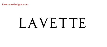 Lavette Regal Victorian Name Tattoo Designs