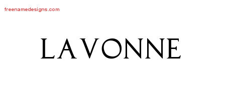 Lavonne Regal Victorian Name Tattoo Designs