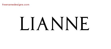 Lianne Regal Victorian Name Tattoo Designs
