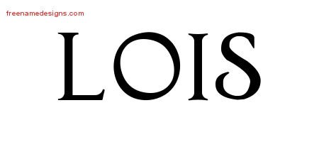 Lois Regal Victorian Name Tattoo Designs