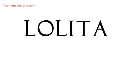 Lolita Regal Victorian Name Tattoo Designs