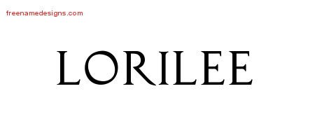 Lorilee Regal Victorian Name Tattoo Designs