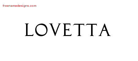 Lovetta Regal Victorian Name Tattoo Designs