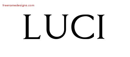 Luci Regal Victorian Name Tattoo Designs