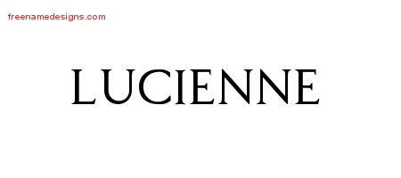 Lucienne Regal Victorian Name Tattoo Designs