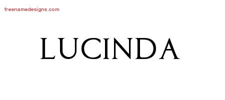 Lucinda Regal Victorian Name Tattoo Designs