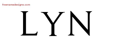 Lyn Regal Victorian Name Tattoo Designs