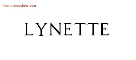 Lynette Regal Victorian Name Tattoo Designs