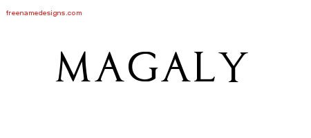 Magaly Regal Victorian Name Tattoo Designs