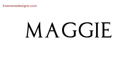 Maggie Regal Victorian Name Tattoo Designs