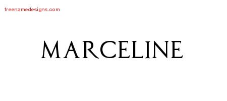 Marceline Regal Victorian Name Tattoo Designs