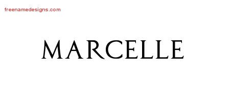 Marcelle Regal Victorian Name Tattoo Designs