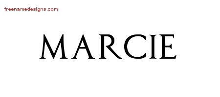 Marcie Regal Victorian Name Tattoo Designs