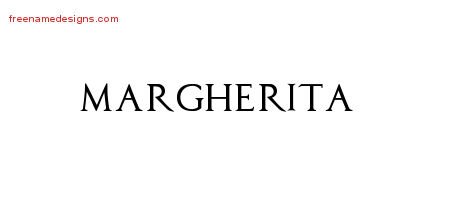 Margherita Regal Victorian Name Tattoo Designs