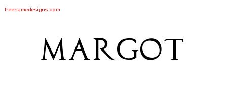 Margot Regal Victorian Name Tattoo Designs
