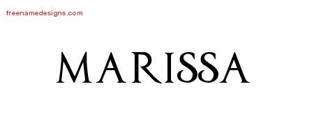 Marissa Regal Victorian Name Tattoo Designs