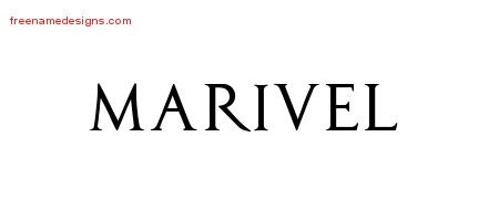 Marivel Regal Victorian Name Tattoo Designs