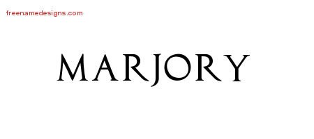 Marjory Regal Victorian Name Tattoo Designs