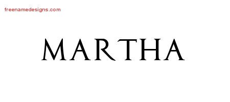 Martha Regal Victorian Name Tattoo Designs
