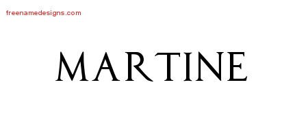 Martine Regal Victorian Name Tattoo Designs