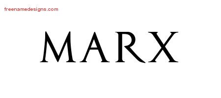 Marx Regal Victorian Name Tattoo Designs