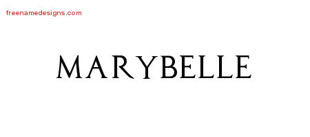 Marybelle Regal Victorian Name Tattoo Designs