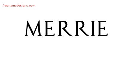 Merrie Regal Victorian Name Tattoo Designs