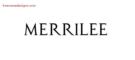 Merrilee Regal Victorian Name Tattoo Designs