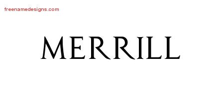 Merrill Regal Victorian Name Tattoo Designs