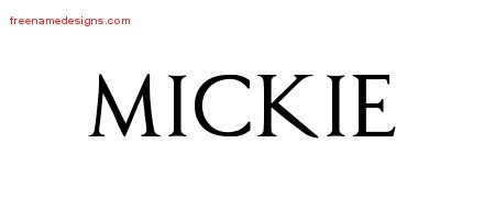 Mickie Regal Victorian Name Tattoo Designs