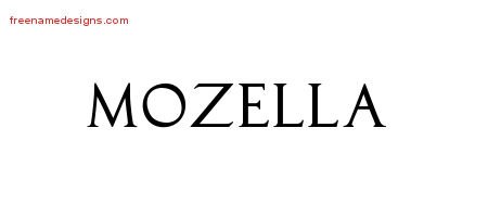 Mozella Regal Victorian Name Tattoo Designs