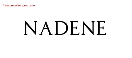 Nadene Regal Victorian Name Tattoo Designs