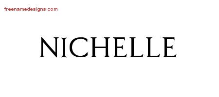 Nichelle Regal Victorian Name Tattoo Designs
