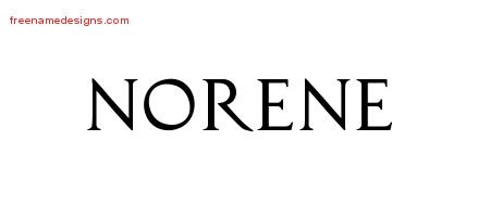 Norene Regal Victorian Name Tattoo Designs
