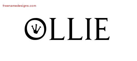 Ollie Regal Victorian Name Tattoo Designs