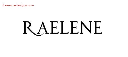 Raelene Regal Victorian Name Tattoo Designs