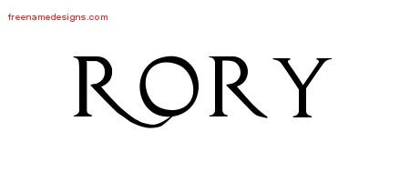Rory Regal Victorian Name Tattoo Designs