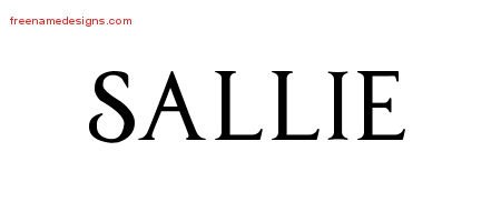 Sallie Regal Victorian Name Tattoo Designs