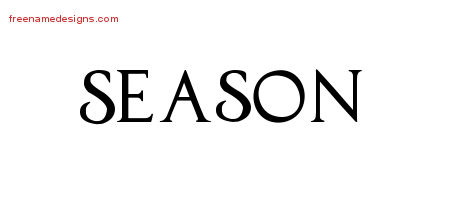 Season Regal Victorian Name Tattoo Designs
