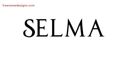 Selma Regal Victorian Name Tattoo Designs
