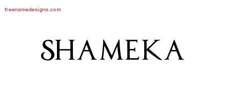 Shameka Regal Victorian Name Tattoo Designs