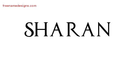 Sharan Regal Victorian Name Tattoo Designs