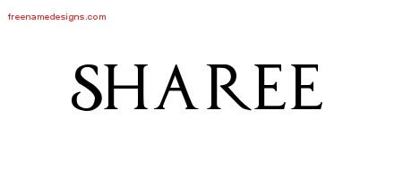 Sharee Regal Victorian Name Tattoo Designs