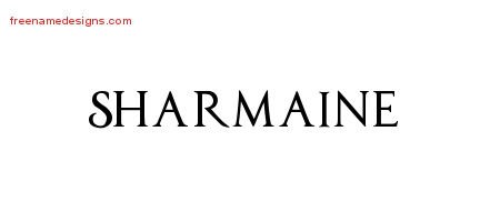 Sharmaine Regal Victorian Name Tattoo Designs