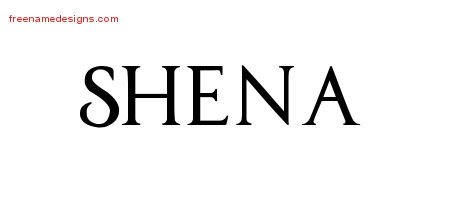 Shena Regal Victorian Name Tattoo Designs